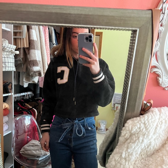 Champion cropped fleece fuzzy hoodie - Picture 2 of 2